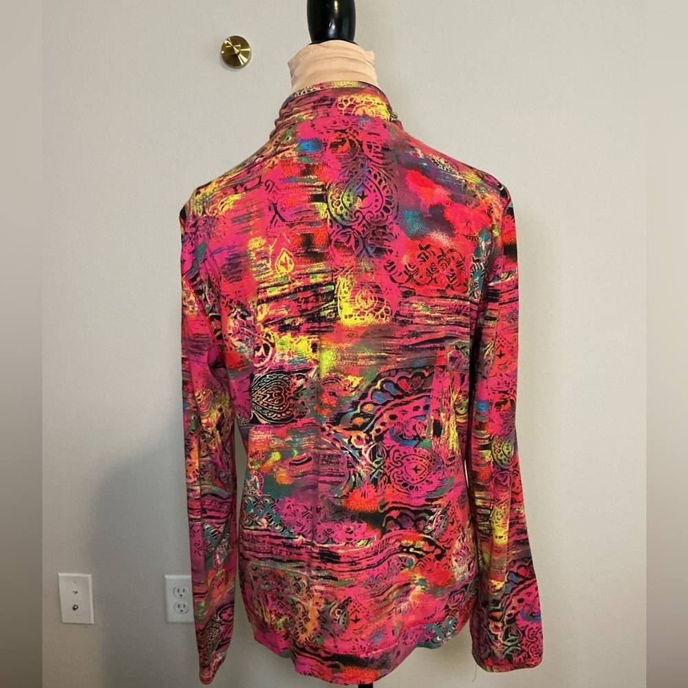 Vibrant Multicolor Zip-Up Jacket - Picture 3 of 6